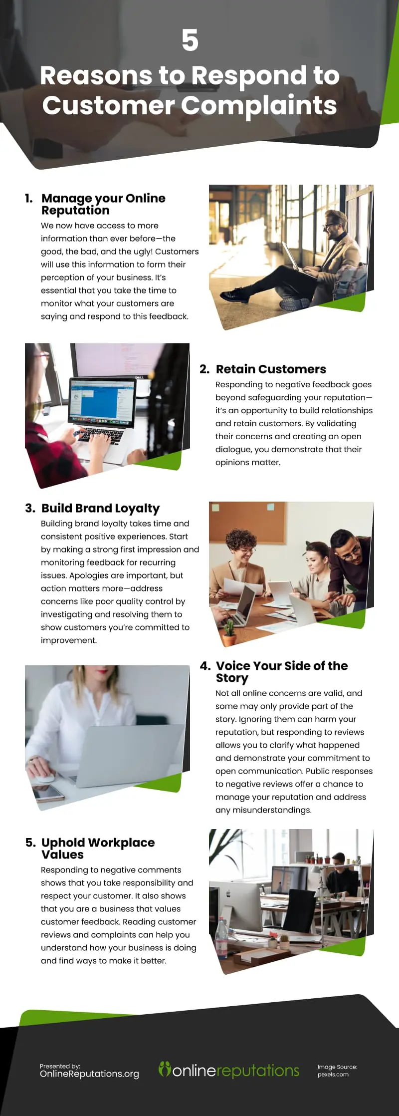 5 Reasons to Respond to Customer Complaints Infographic